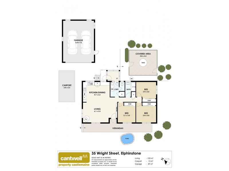 35 Wright Street, Elphinstone VIC 3448 Floorplan