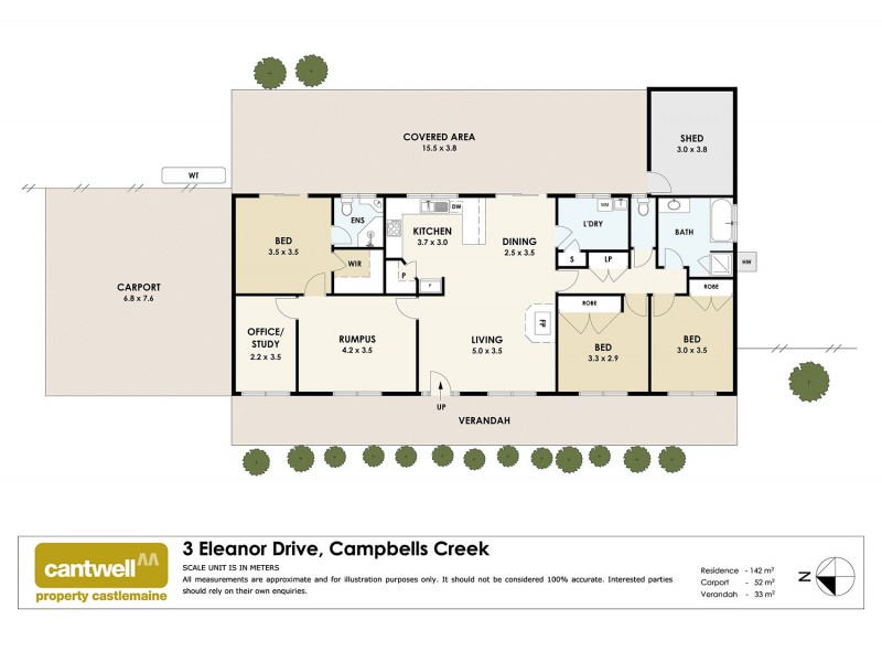 3 Eleanor Drive, Campbells Creek VIC 3451 Floorplan
