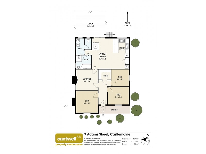 9 Adams Street, Castlemaine VIC 3450 Floorplan