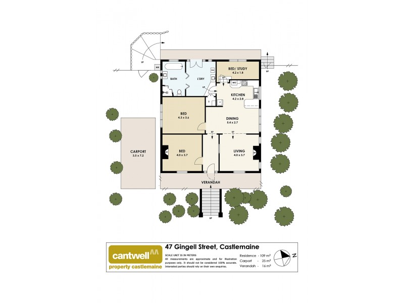 47 Gingell Street, Castlemaine VIC 3450 Floorplan