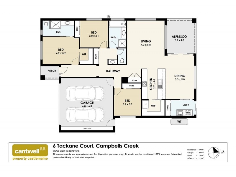 6 Tackane Court, Campbells Creek VIC 3451 Floorplan