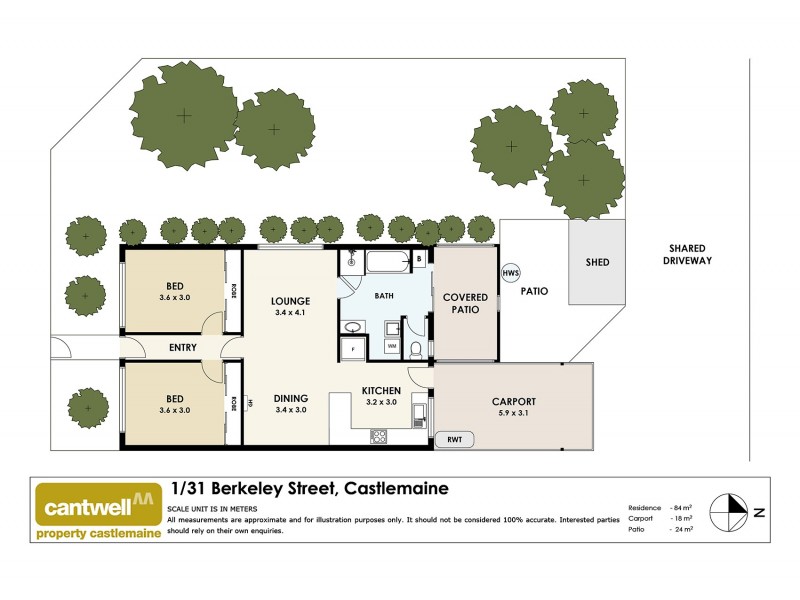 1/31 Berkeley Street, Castlemaine VIC 3450 Floorplan
