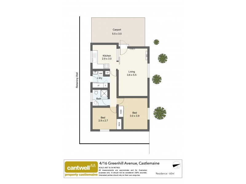 4/16 Greenhill Avenue, Castlemaine VIC 3450 Floorplan