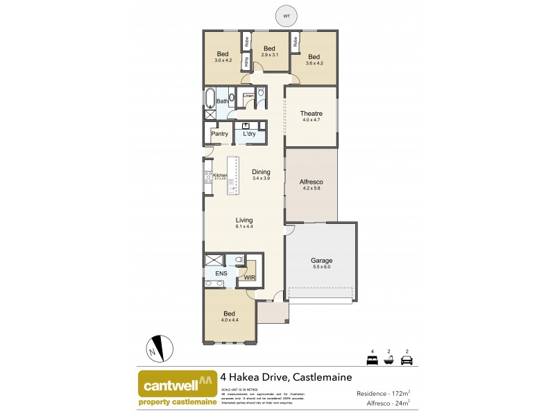 4 Hakea Drive, Castlemaine VIC 3450 Floorplan