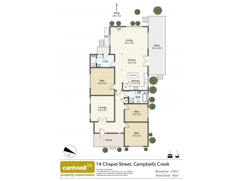 14 Chapel Street, Campbells Creek VIC 3451 Floorplan