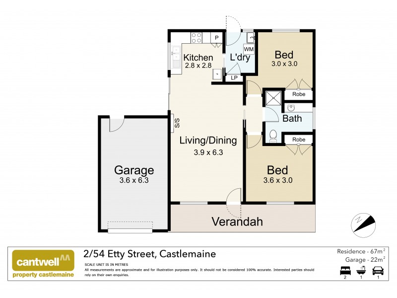 2/54 Etty Street, Castlemaine VIC 3450 Floorplan