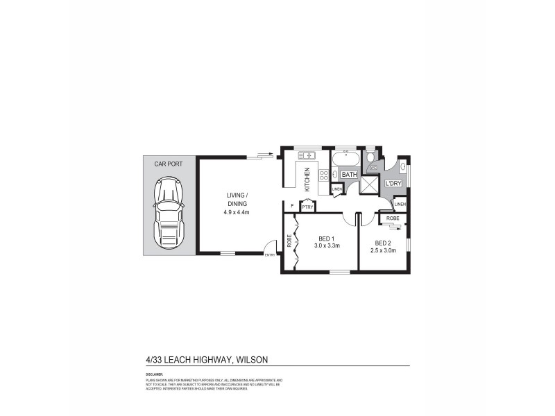 4/33 Leach Highway, Wilson WA 6107 Floorplan
