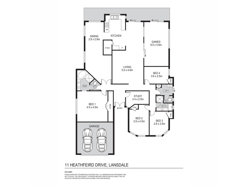 11 Heathfield Drive, Landsdale WA 6065 Floorplan