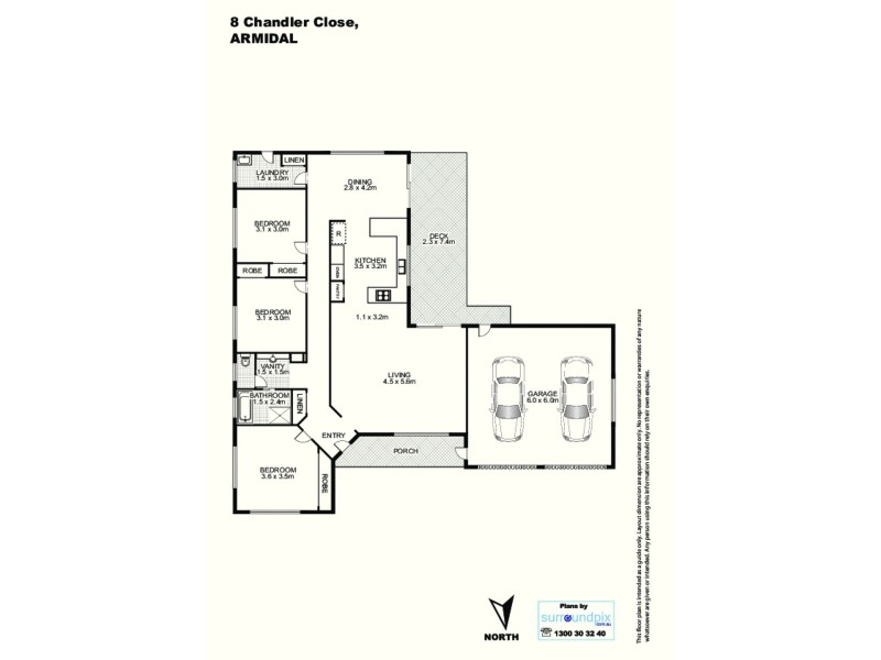 8 Chandler Close, Armidale NSW 2350 Floorplan
