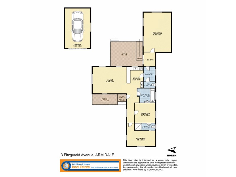 3 Fitzgerald Avenue, Armidale NSW 2350 Floorplan