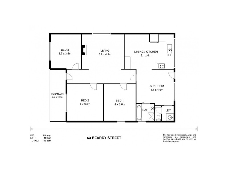 63 Beardy Street, Armidale NSW 2350 Floorplan