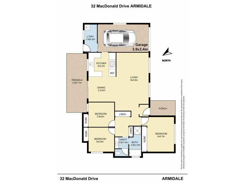 32 MacDonald Drive, Armidale NSW 2350 Floorplan