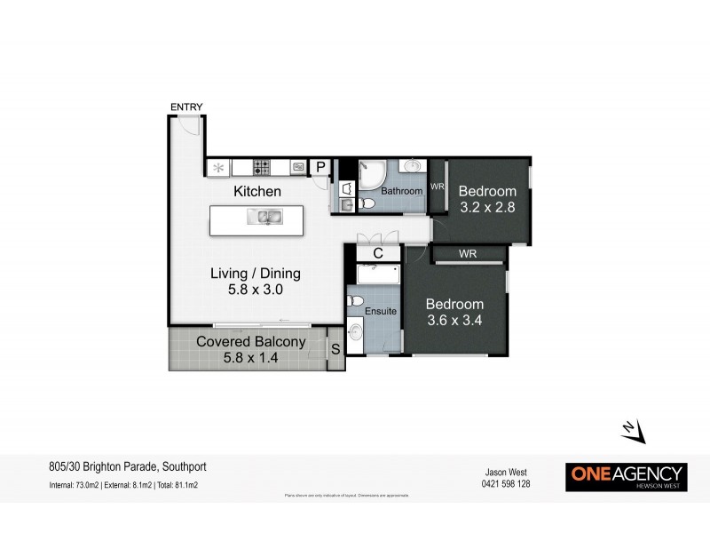 805/30 Brighton Parade, Southport QLD 4215 Floorplan