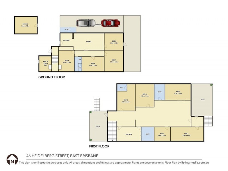 46 Heidelberg Street, East Brisbane QLD 4169 Floorplan