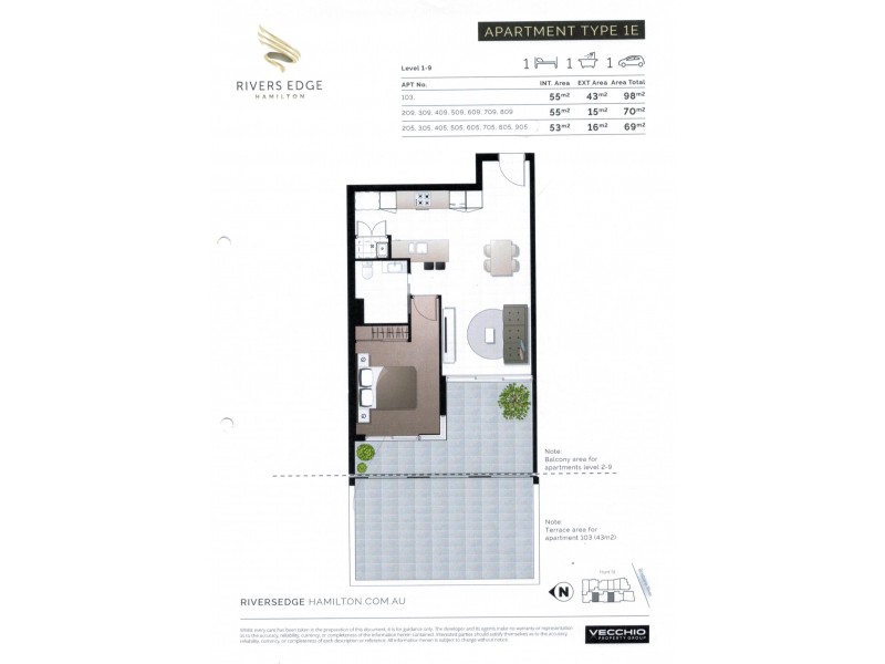 906/8 Hunt Street, Hamilton QLD 4007 Floorplan