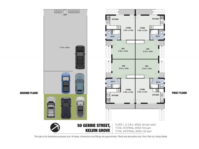 50 Gebbie Street, Kelvin Grove QLD 4059 Floorplan