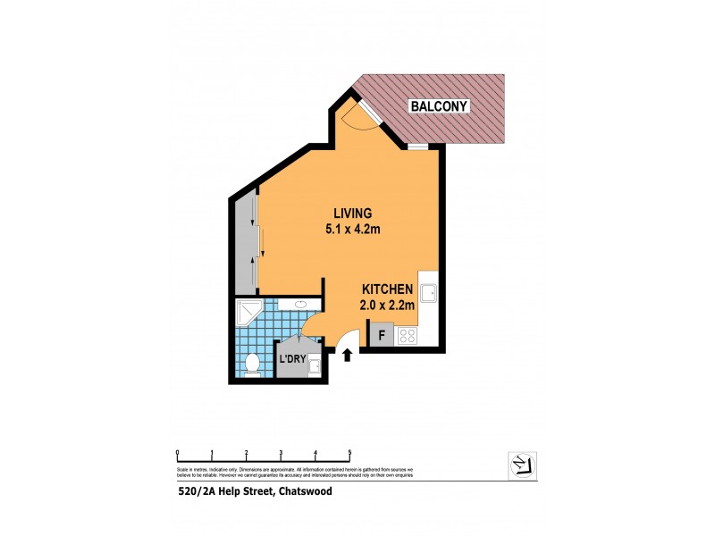 520/2A Help Street, Chatswood NSW 2067 Floorplan