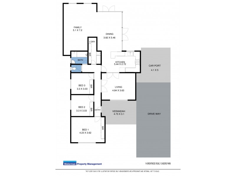 14 Brentwood Road, Flinders Park SA 5025 Floorplan