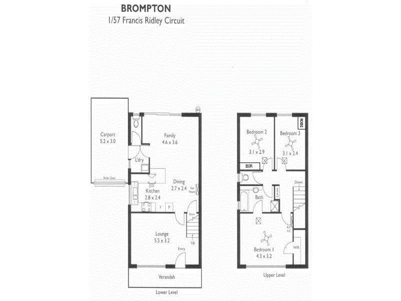1/57 Francis Ridley Circuit, Brompton SA 5007 Floorplan