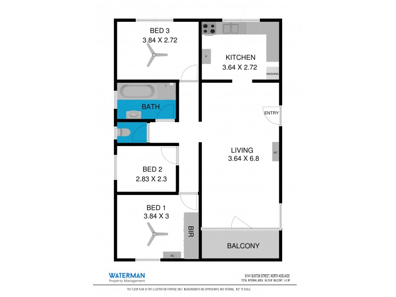 9/141 Buxton Street, North Adelaide SA 5006 Floorplan