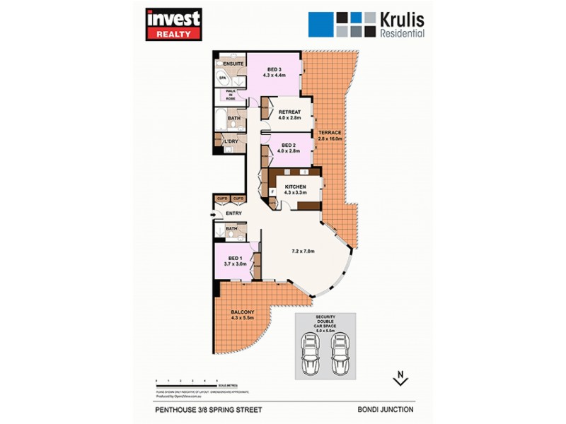 PENTHOUSE 3, 8 Spring Street, Bondi Junction NSW 2022 Floorplan