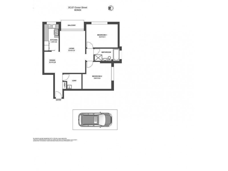 2C/27 Ocean Street, Bondi NSW 2026 Floorplan