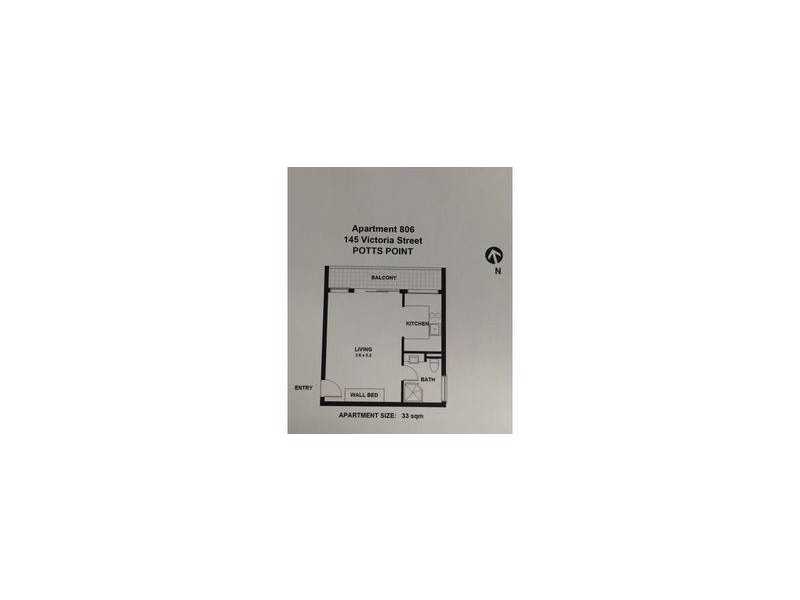806/145 Victoria Street, Potts Point NSW 2011 Floorplan