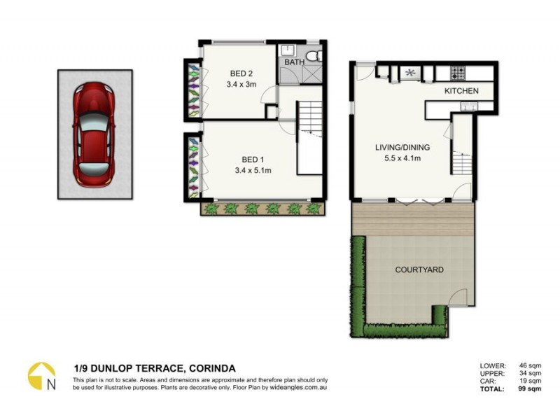 1/9 Dunlop Terrace, Corinda QLD 4075 Floorplan