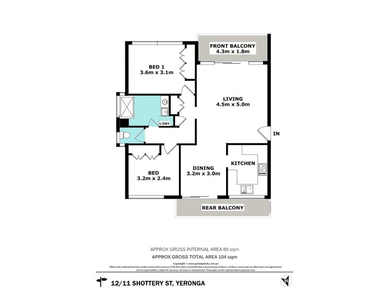 12/11 Shottery Street, Yeronga QLD 4104 Floorplan
