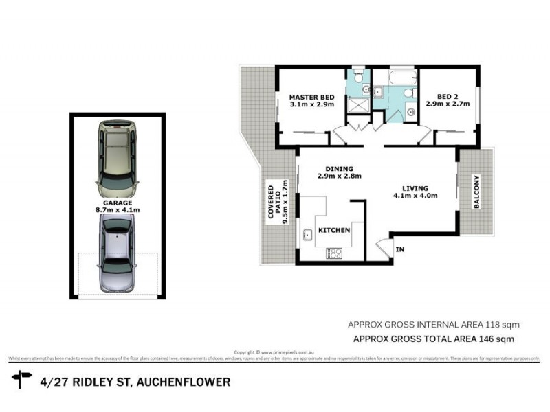 4/27 Ridley Street, Auchenflower QLD 4066 Floorplan