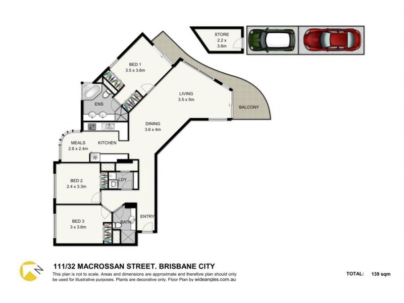 111/32 Macrossan Street, Brisbane City QLD 4000 Floorplan
