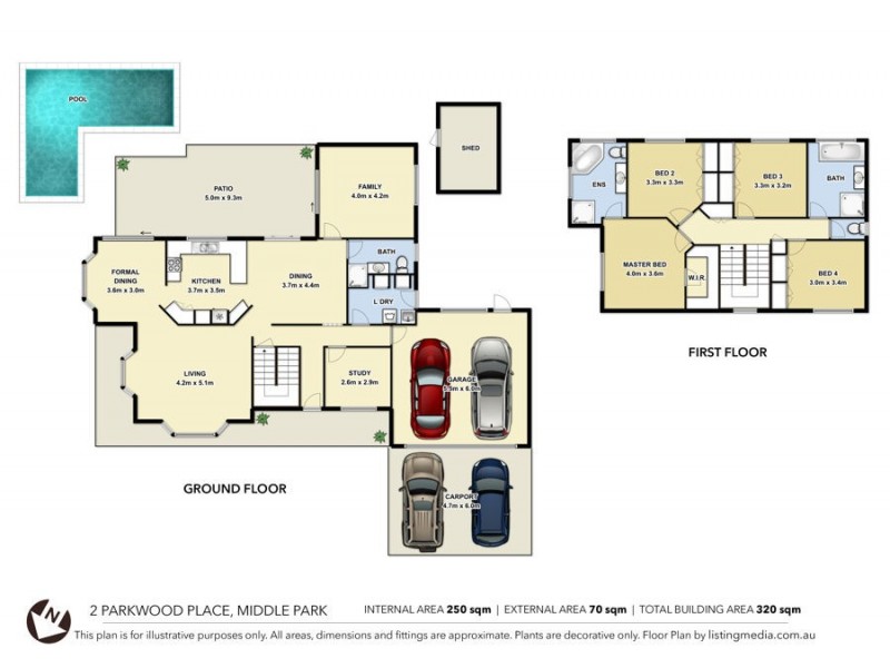 2 Parkwood Place, Middle Park QLD 4074 Floorplan