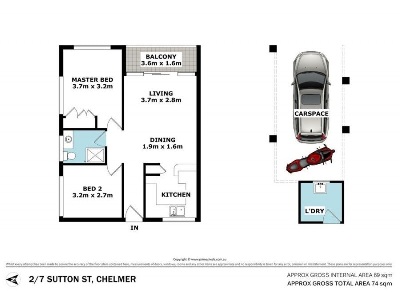 2/7 Sutton Street, Chelmer QLD 4068 Floorplan