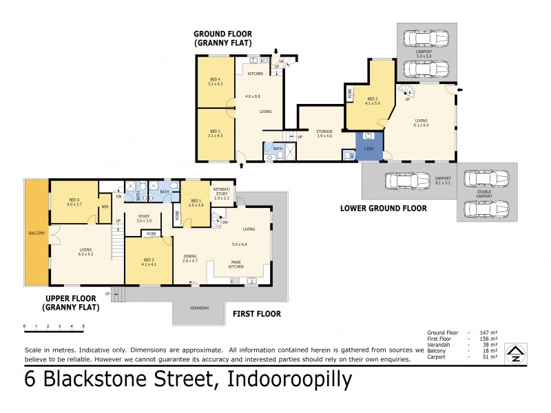 6 Blackstone Street, Indooroopilly QLD 4068 Floorplan