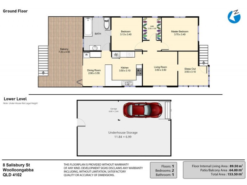 8 Salisbury Street, Woolloongabba QLD 4102 Floorplan