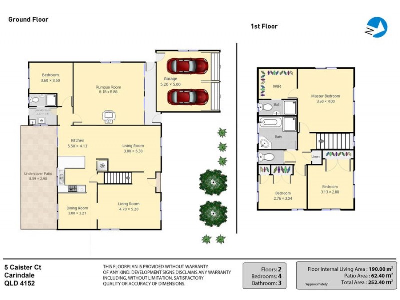 5 Caister Court, Carindale QLD 4152 Floorplan