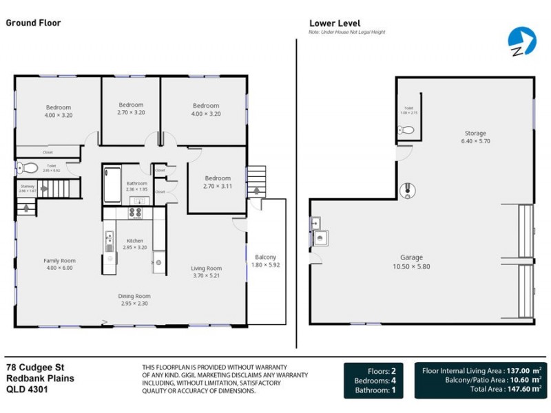 78 Cudgee Street, Redbank Plains QLD 4301 Floorplan