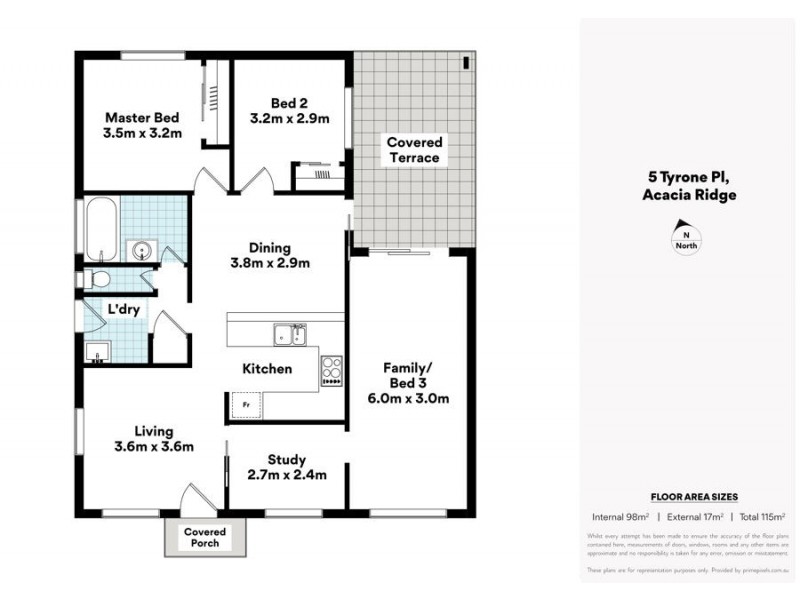 5 Tyrone Place, Acacia Ridge QLD 4110 Floorplan