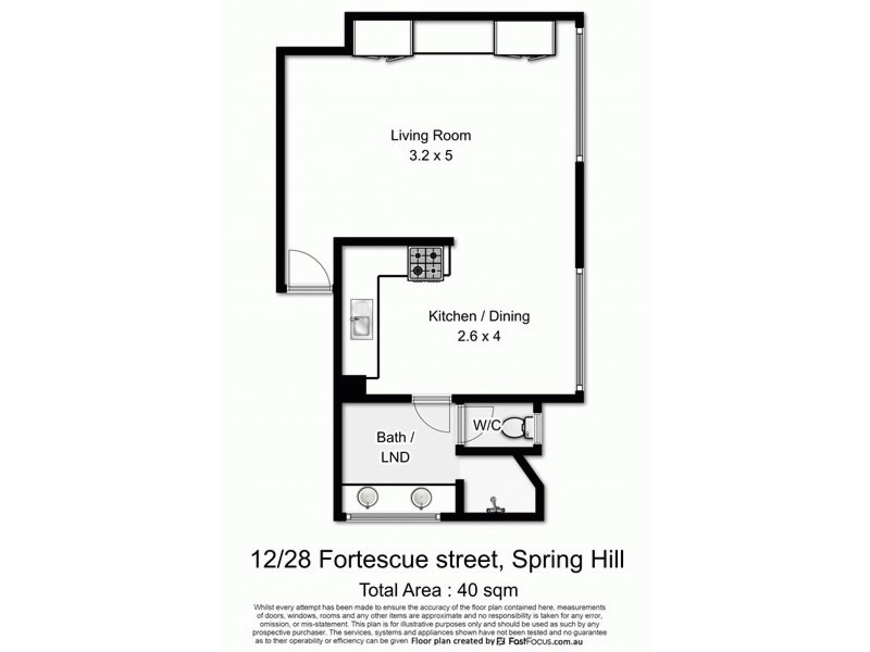 4D 28 Fortescue Street, Spring Hill QLD 4000 Floorplan