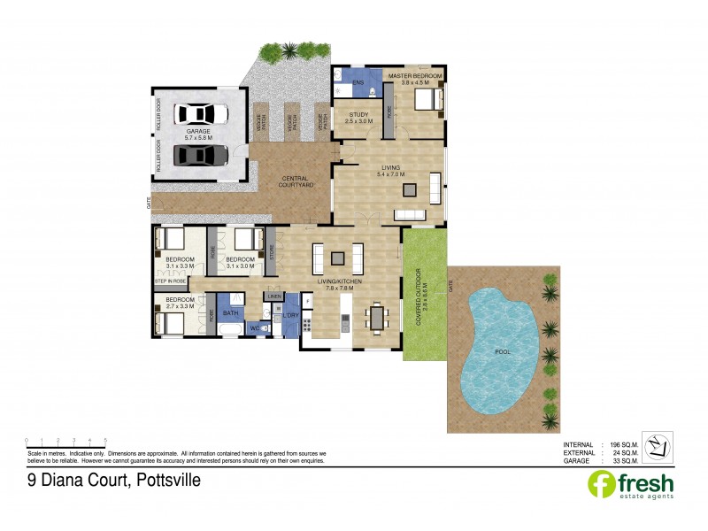 9 Diana Court, Pottsville NSW 2489 Floorplan