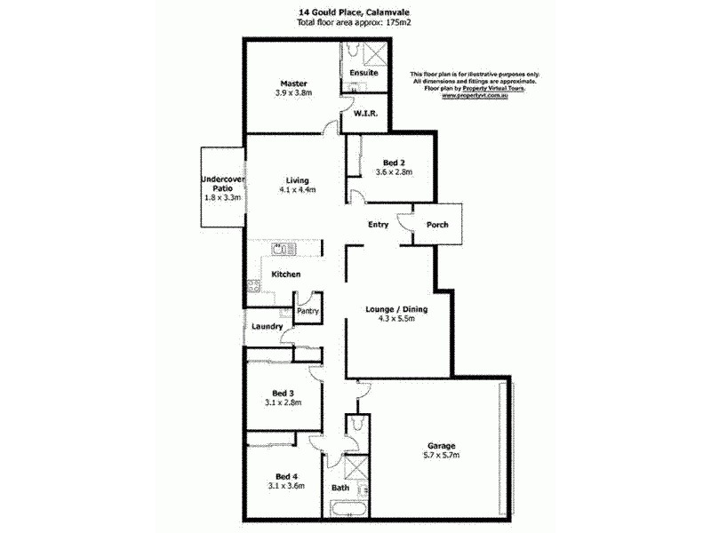 14 Gould Place, Calamvale QLD 4116 Floorplan