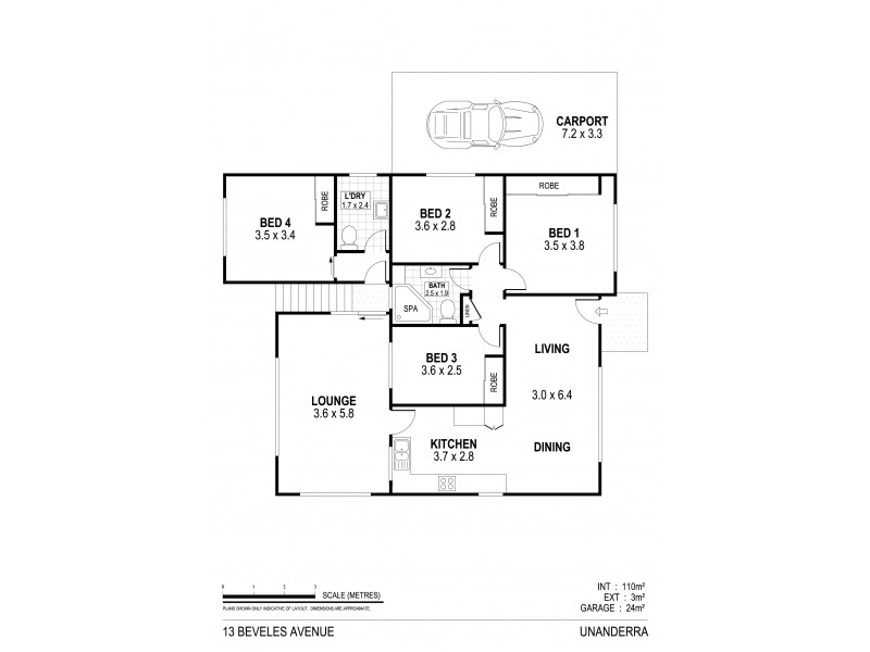 13 Beveles Avenue, Unanderra NSW 2526 Floorplan