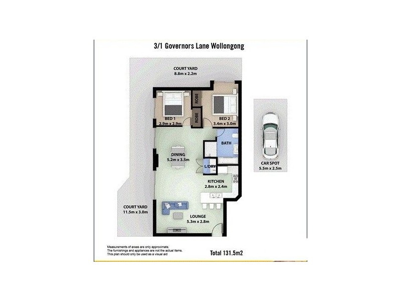 3/1 Governors Lane, Wollongong NSW 2500 Floorplan