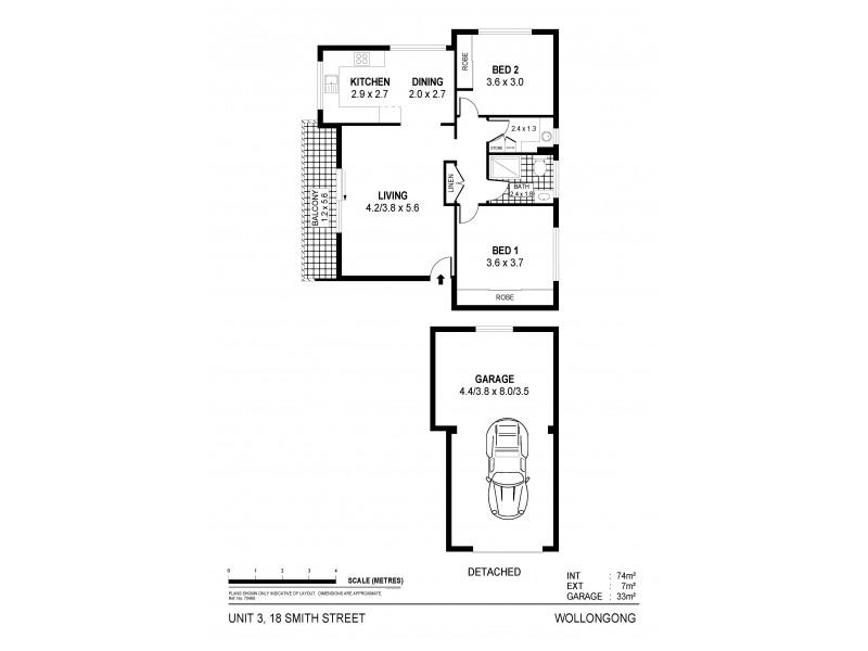3/18 Smith Street, Wollongong NSW 2500 Floorplan