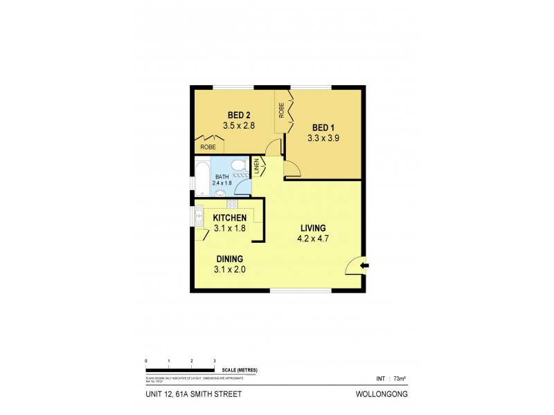 12/61A Smith Street, Wollongong NSW 2500 Floorplan