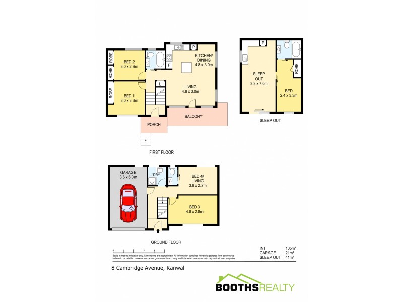 8 Cambridge Avenue, Kanwal NSW 2259 Floorplan