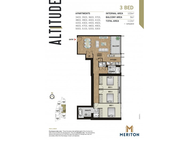 4003/330 Church Street, Parramatta NSW 2150 Floorplan