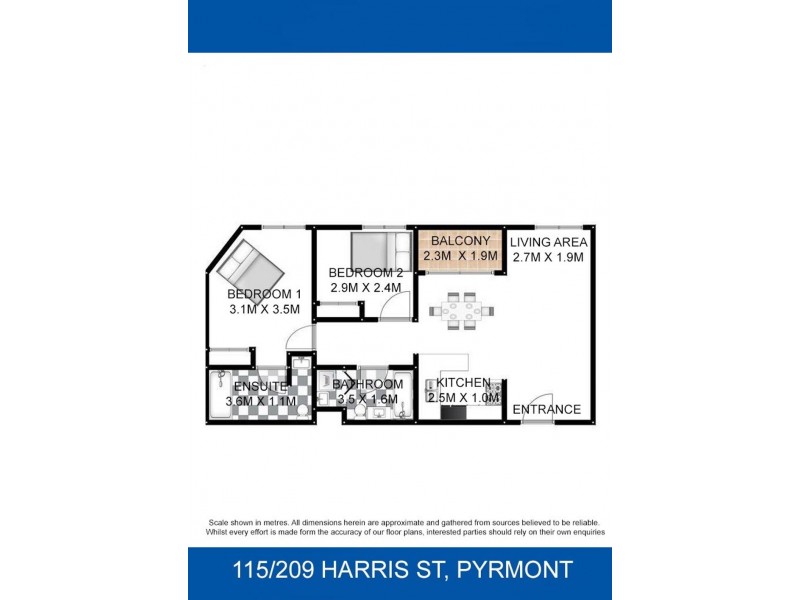 115/209-211 Harris Street, Pyrmont NSW 2009 Floorplan