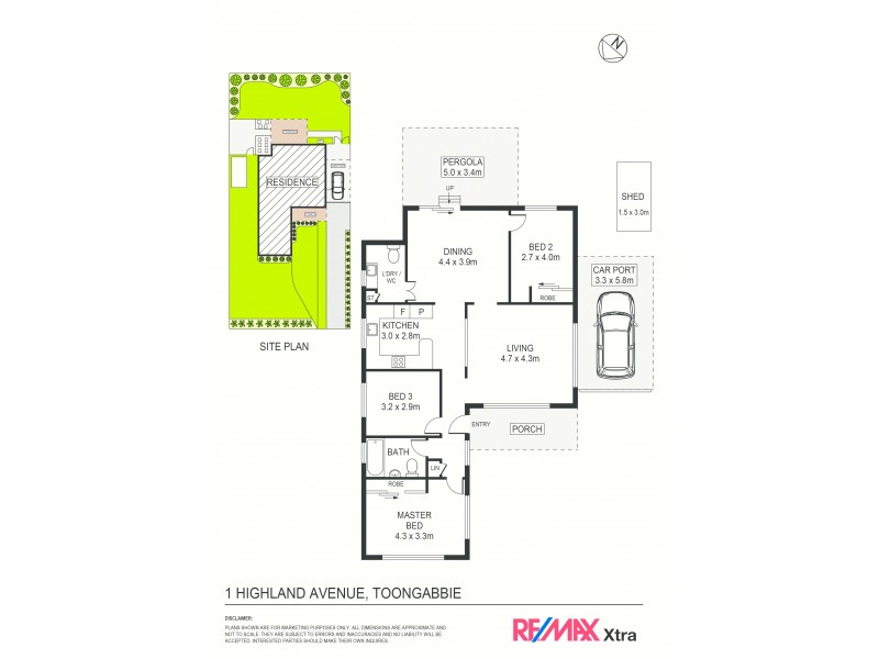 1 Highland Avenue, Toongabbie NSW 2146 Floorplan