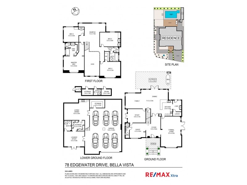 78 Edgewater Drive, Bella Vista NSW 2153 Floorplan